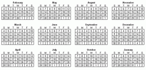 Sample 4-5-4 Calendar
