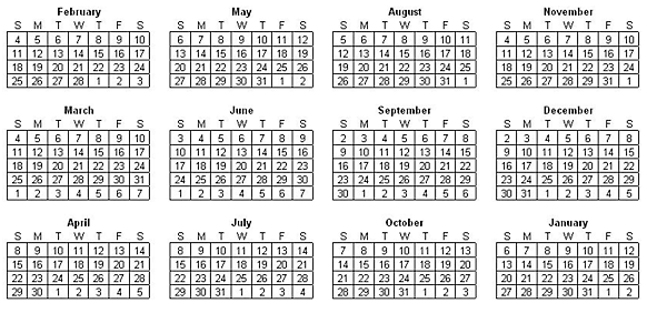 How To Setup A 4 5 4 Calendar